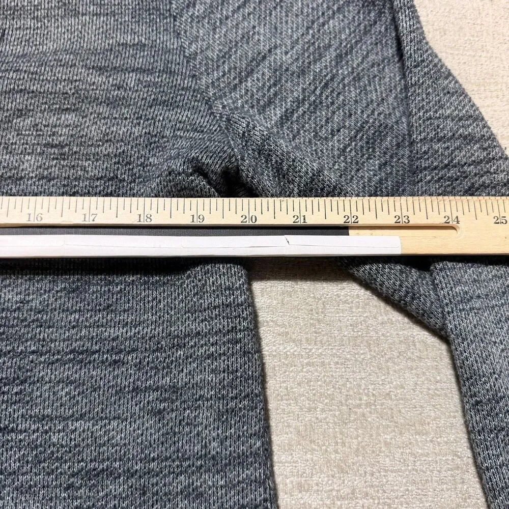 VANS Sweater Mens Medium Gray Hooded Henley Knit Long Sleeve Pullover Casual